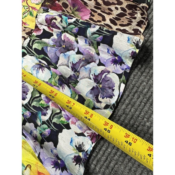 Shana Dress Womens 2XL Multicolor Patchwork Floral Leopard Boho Ruffle Tiered - Picture 2 of 8